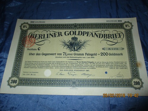 Wertpapier historisch gold - /,