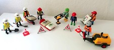 °Playmobil° 8 Figuren Bauarbeiter Hafenarbeiter Presslufthammer Rüttler Hubwagen