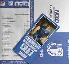 Programm 1. FC Magdeburg-SSV Jahn Regensburg + 2 VIP EXTRA 2024/25