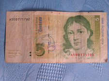 5 DM Deutsche Mark Schein