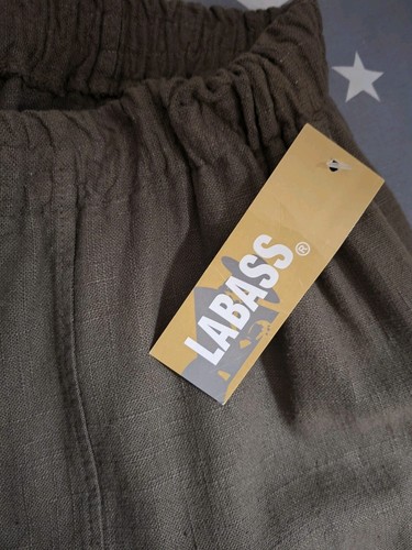 Bass leinenhose taupe braun - la,