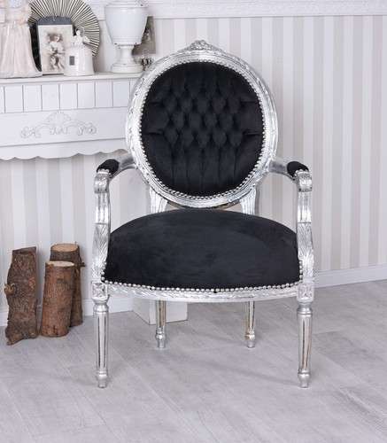 Barocksessel silber stuhl - barocksessel,