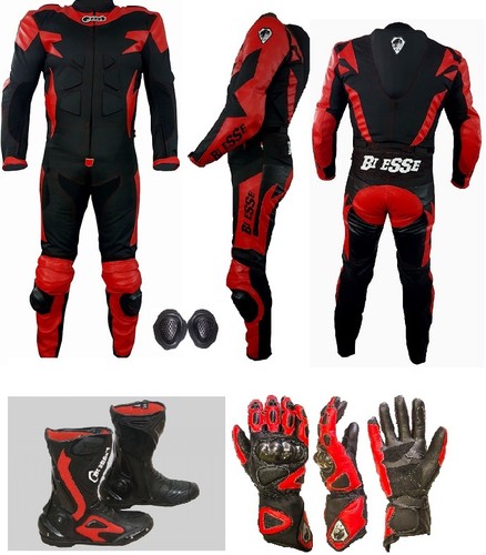 Motorradkombi leder und stoff - motorradkombi,