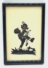 Alter Scherenschnitt gerahmt