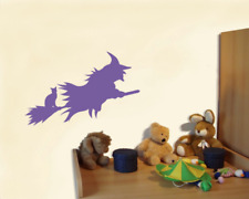 Wandtattoo Hexe Wandaufkleber 25 Farben 7 Größen Wandsticker Deko Kinderzimmer