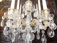 Kristall glas gold - kristall, kandelaber