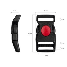 Steckschnalle 25 mm gebogen