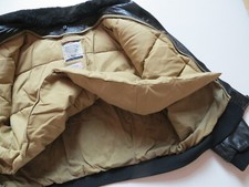 Levi's Lederjacke Leder Flieger Jacke Gr. XL Schwarz Daunen Weste Fell Kragen !