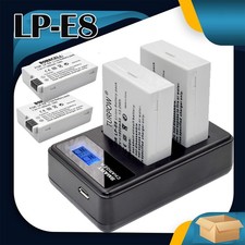 2/ 4X LP-E8 Akku & LCD Dual