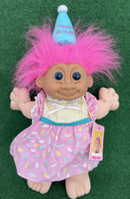 Russ Troll Kidz Stoffpuppe Troll Happy Birthday ca. 38 cm mit Etikett Vintage