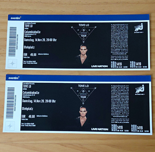 Tove tickets stehplatz - tove,