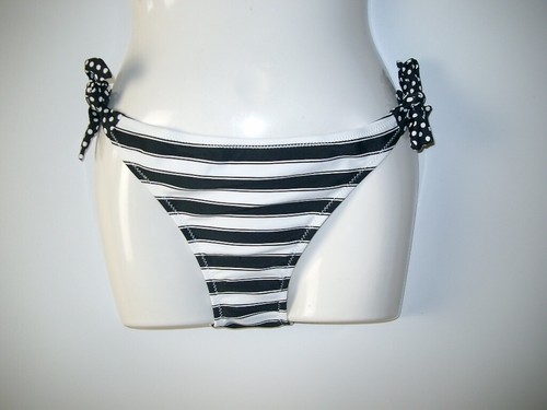 Bikinihose schwarz weiß