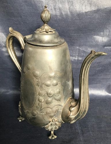 Zinn kaffeekanne biedermeier - zinn-kaffeekanne,
