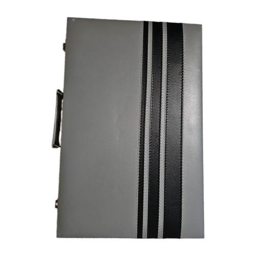 Backgammon koffer grau weiß - grau,