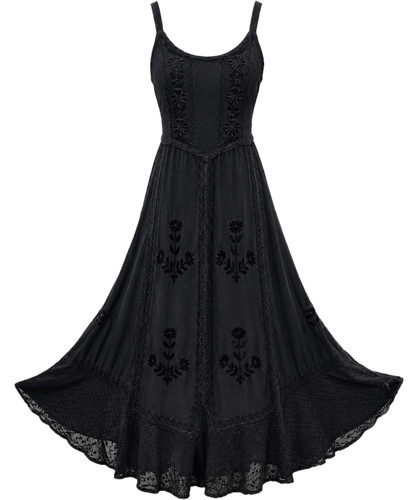 Maxikleid ärmellos schwarz