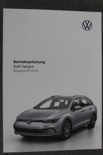 VW Golf VIII Variant "Sep. 2020" Betriebsanleitung Ohne Einträge "UNBENUTZT"