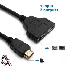 1 -in-2-out Splitter HDMI Verteiler Adapter Switch Full HD 1080p 4K
