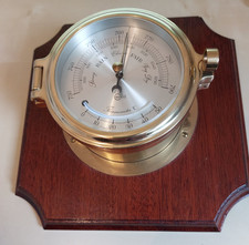 Barigo Barometer im Messinggehäuse mit Temperaturanzeige
