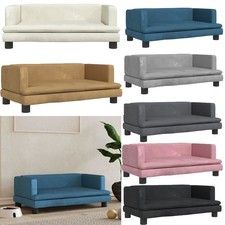 Hundebett Hundecouch Hundesofa Hundekissen aus Kunstleder/Samt 60/80cm DE