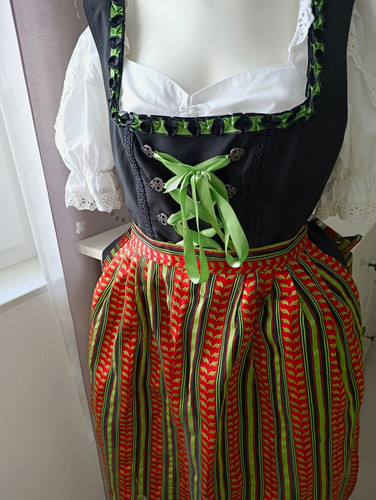 Damen dirndl schwarz grün - dirndl, mit