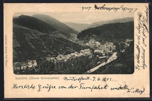 Ansichtskarte katzhütte - ansichtskarte,