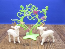 2x Rehbock mit Feenbaum Tiere