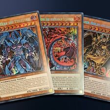 Yugioh! Götterkarten Set Neu! 1. Auflage Uria Raviel Hamon Deutsch Secret Rare