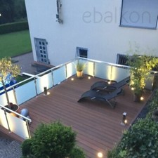 Balkongeländer VSG-Glas Balkon Treppe Terrasse Edelstahl  Selbstmontage