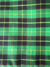 Klassik SCHOTTEN KARO grün schwarz gelb 2,40m x 1,40m Stoff Kleiderstoff  DEKO