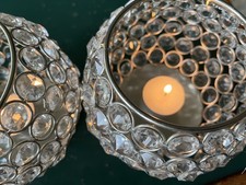 2x partylite Teelichter Kristall,wie NEU,immer in meinem Besitz,RAR