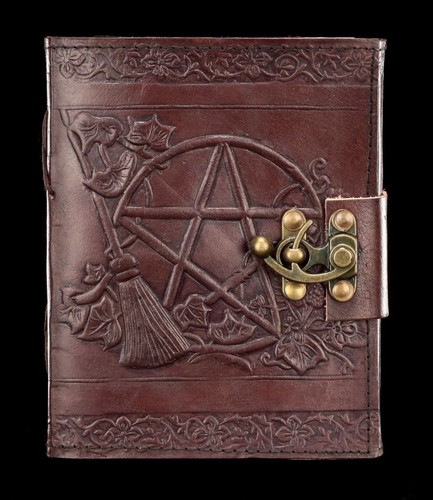 Leder notizbuch mit schloss - leder,