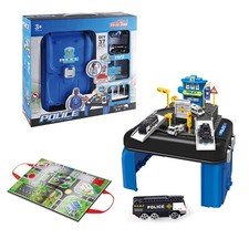 Parkhaus für Kinder, Parkgarage Feuerwehr und Polizei Spielzeug garage