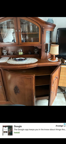 Antiker vitrinenschrank eiche - antiker,