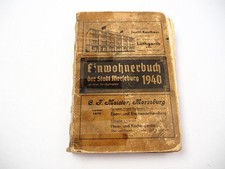 Adressbuch Einwohnerbuch Verzeichnis Stadt und Landkreis Merseburg 1940