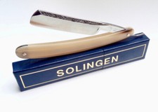 Rasiermesser Gebr.KORTE Solingen 5/8 Old Straight Razor Forged Spine Horn Oxhorn