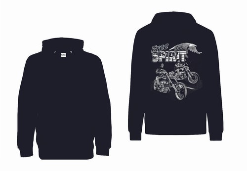 Sweatshirtjacke schwarz biker - schwarz,