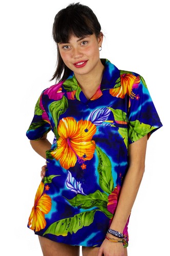 Funky hawaiibluse big flower - hawaiibluse,