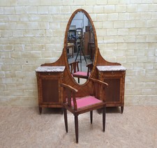 Antik schminktisch mit hocker - schminktisch,