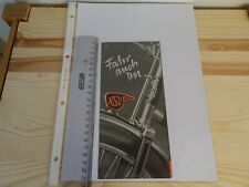 NSU Fahrrad Prospekt Fahr auch Du Quick ca. 1937 Rad-Station Mittenzwei Greiz