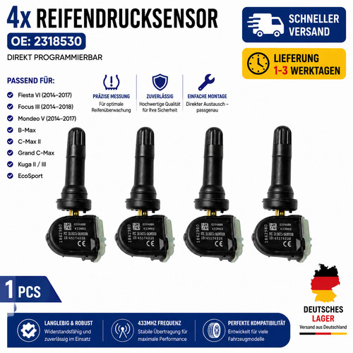 Schrader reifendrucksensor - 4x,