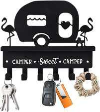 Schlüsselbrett Schwarz mit 6