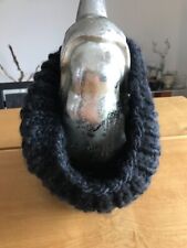 Toller Schal Loop Handgestrickt Handarbeit in Schwarz- Lana Grossa Olympia Garn