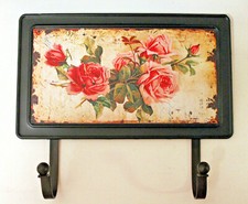 2er hakenleiste 22x27cm - 22x27cm, rosen