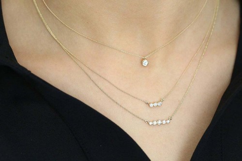 Diamant hals kette collier - kette, 3