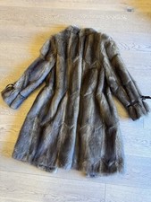 Langer Pelzmantel echter Nerz braun  Damenmantel