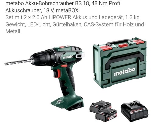 Metabo akku bohrschrauber - metabo, akku-bohrschrauber
