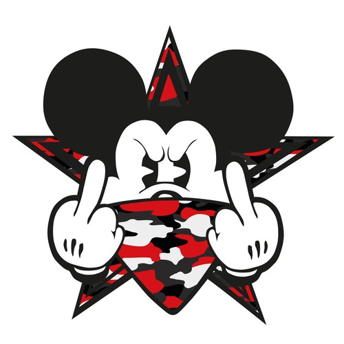 2er set mickey mouse gangster - mouse,