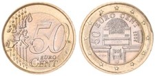Österreich Fehlprägung 50 Cent 2002 auf 1 Euro Rohling Bimetall     97287