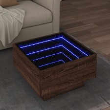 LED-Couchtisch Kaffeetisch Beistelltisch Holztisch 50x50x30 cm Holzwerkstoff