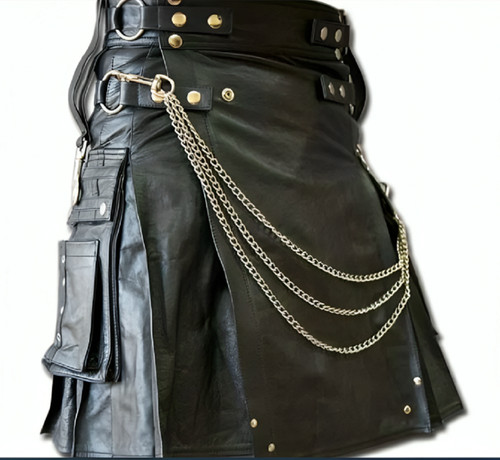 Herren rein schwarz leder - rein,